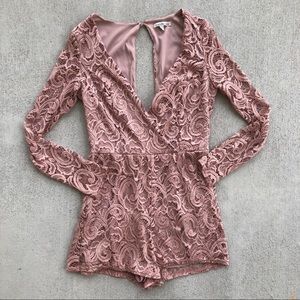 Blush Lace Romper